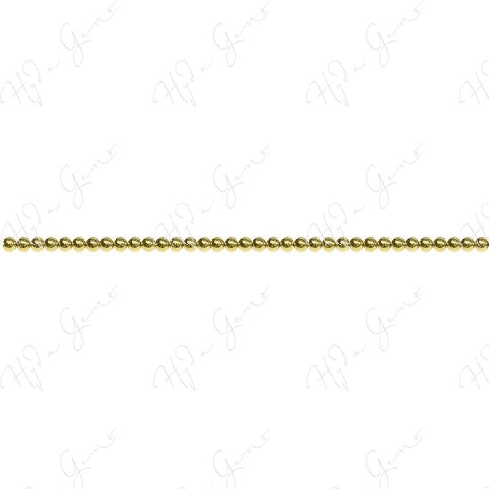 Hematine Carat Gold Color Plated Round Beads