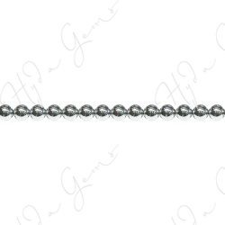 Hematine Platinum Color Plated Round Beads