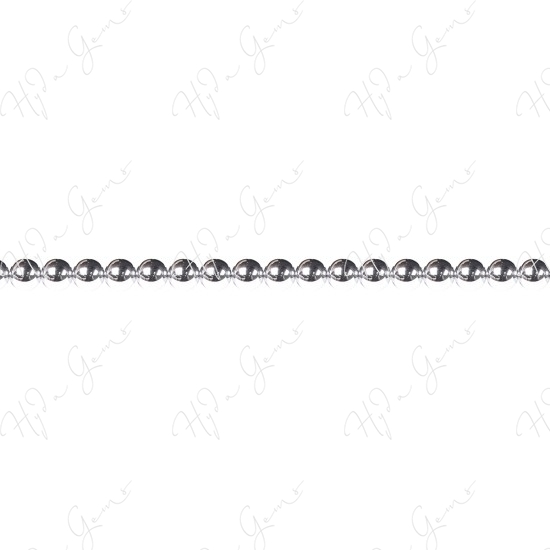 Hematine Platinum Color Plated Round Beads