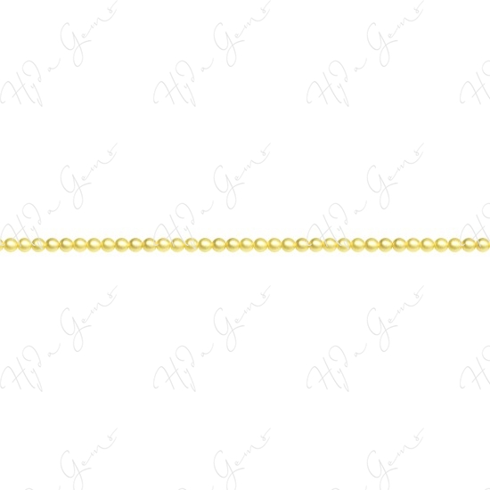 Matte Hematine Gold Color Plated Round Beads