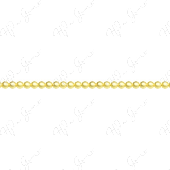 Matte Hematine Gold Color Plated Round Beads