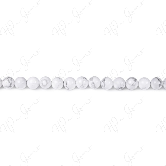 White Howlite Round Beads