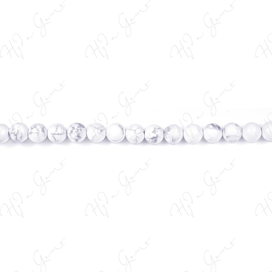 White Howlite Round Beads