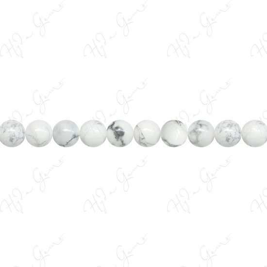 White Howlite Round Beads