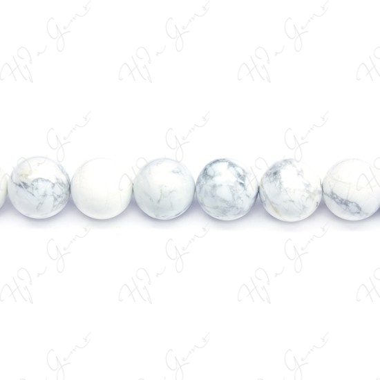 White Howlite Round Beads