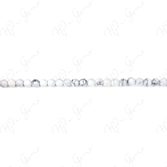 White Howlite Round Beads