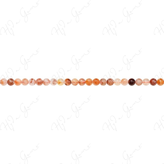 Red Hematoid Quartz Round Beads 