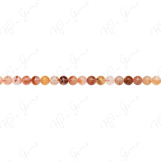 Red Hematoid Quartz Round Beads 