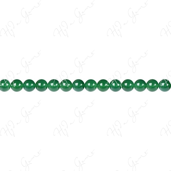 Green Agate Round Beads