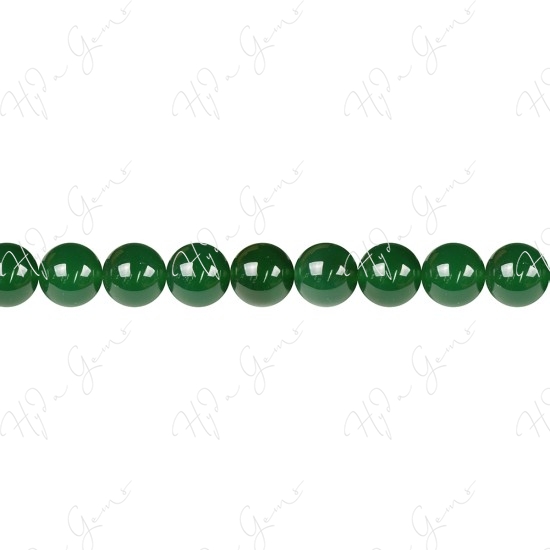 Green Agate Round Beads