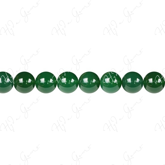 Green Agate Round Beads