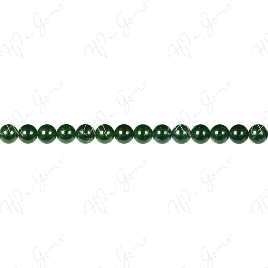 Green Sand Stone Round Beads