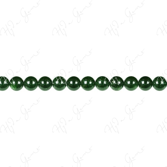 Green Sand Stone Round Beads