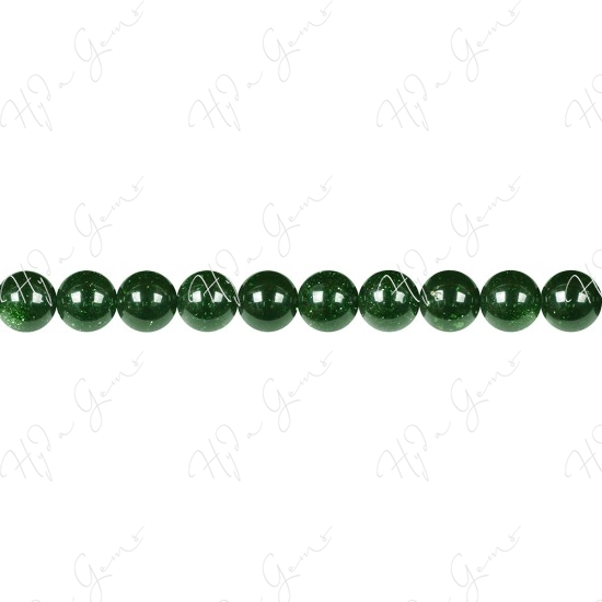 Green Sand Stone Round Beads