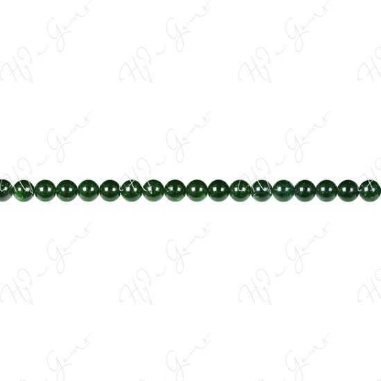 Green Sand Stone Round Beads