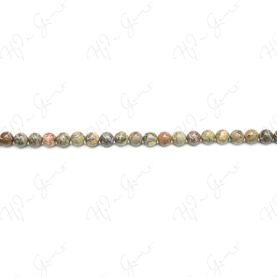 Leopard Skin Jasper Round Beads