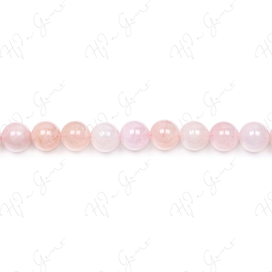 Morganite Multi-Color Round Beads