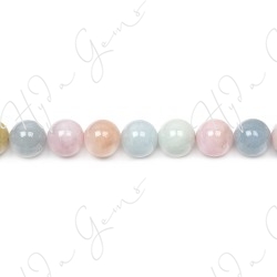 Morganite Mix Color Round Beads