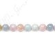 Morganite Mix Color Round Beads