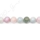 Morganite Mix Color Round Beads