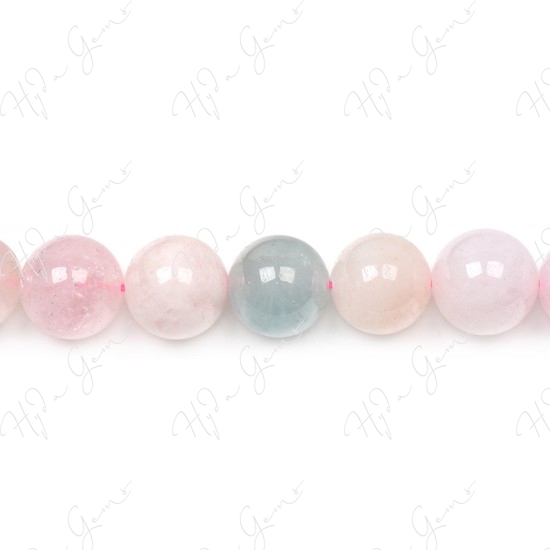 Morganite Mix Color Round Beads