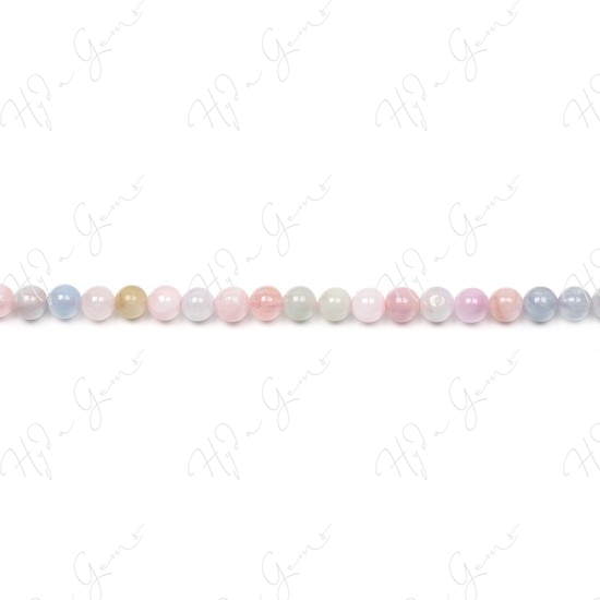 Morganite Mix Color Round Beads