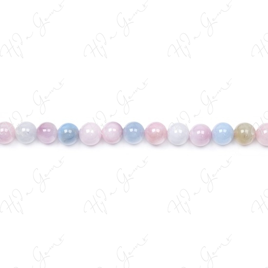 Morganite Mix Color Round Beads