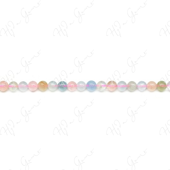 Morganite Mix Color Round Beads(A)