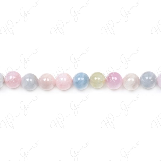 Morganite Mix Color Round Beads