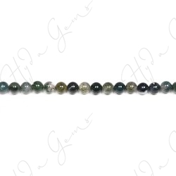 Moss Agate Round Beads