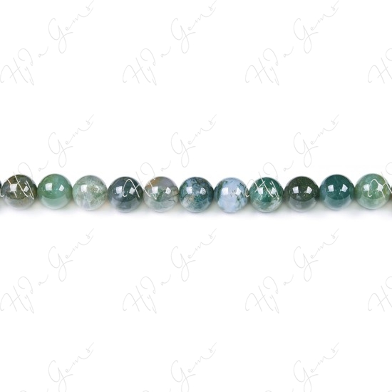 Moss Agate Round Beads