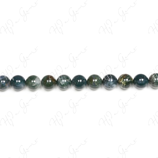 Moss Agate Round Beads