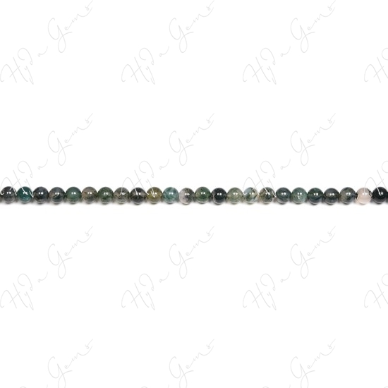 Moss Agate Round Beads