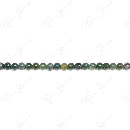 Moss Agate Round Beads