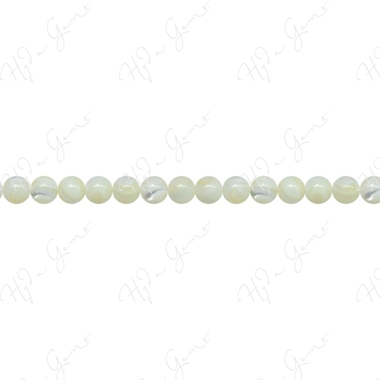 MOP (White) Round Beads