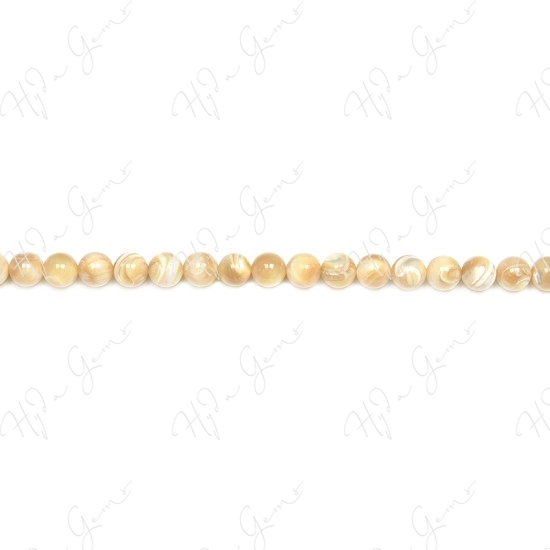 MOP (Brown) Round Beads