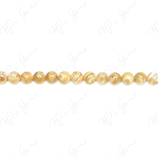 MOP (Brown) Round Beads