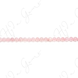 Madagascar Dark Rose Quartz Round Beads (A)