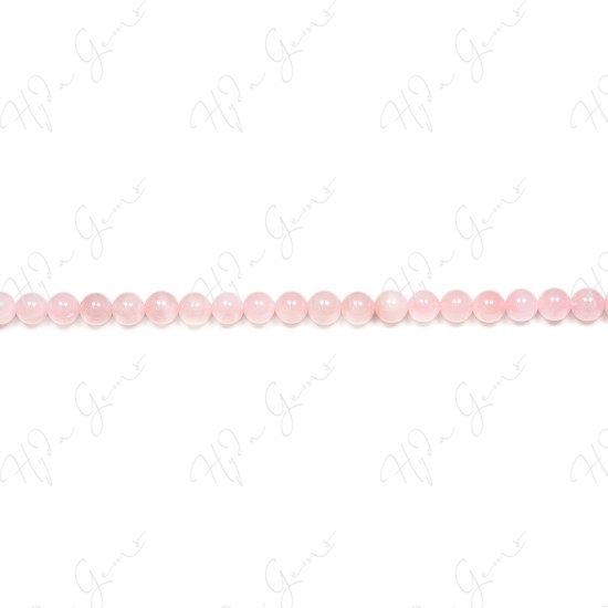 Madagascar Dark Rose Quartz Round Beads (A)