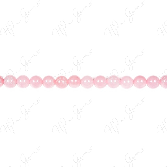 Madagascar Dark Rose Quartz Round Beads