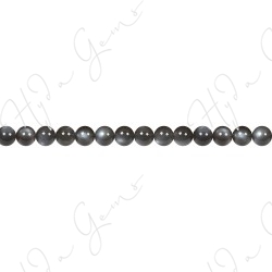 Black Moonstone Round Beads (2A)