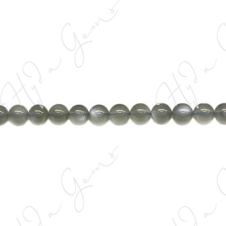 Black Moonstone Round Beads (A-)