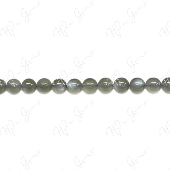 Black Moonstone Round Beads (A-)