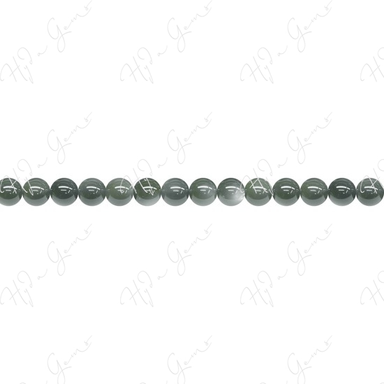 Black Moonstone Round Beads (A)