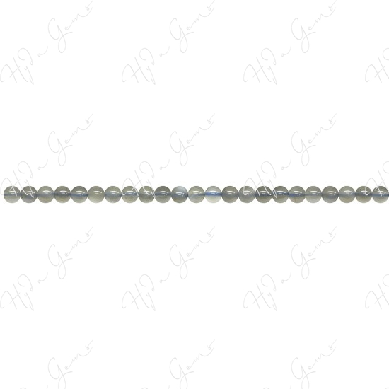 Black Moonstone Round Beads (A)