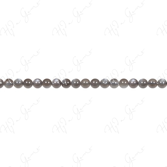 Black Moonstone Round Beads (2A)