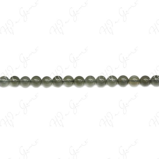 Black Moonstone Round Beads (A-)