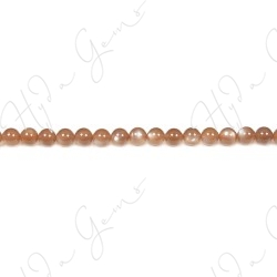 Brown Moonstone Round Beads (2A)