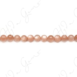 Orange Moonstone Round Beads (2A)