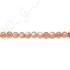 Orange Moonstone Round Beads (2A)